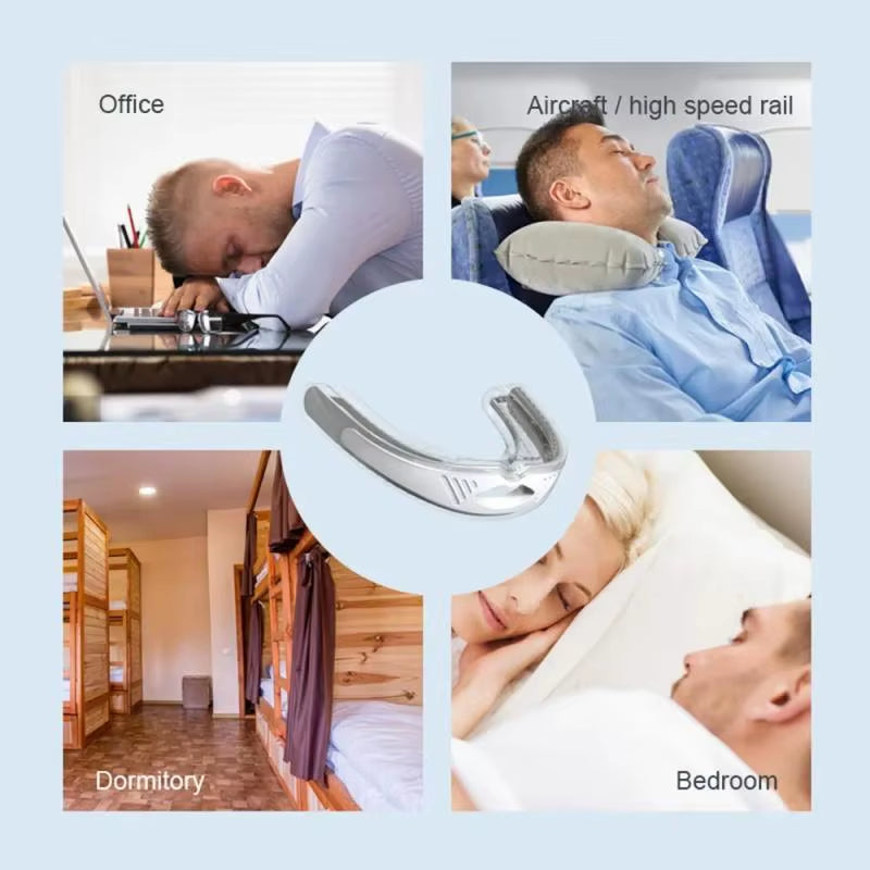 1Pcs Anti-Snoring Snore Braces Apnea Guard Bruxism Tray Sleeping Aid Mouthguard Health Care Sleep Snoring Better Breath